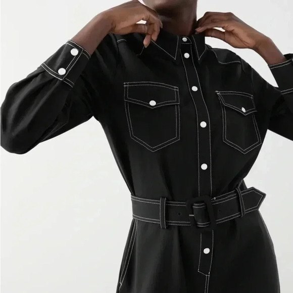 & OTHER STORIES Topstitched Belted Jumpsuit sz 8 - Picture 10 of 10